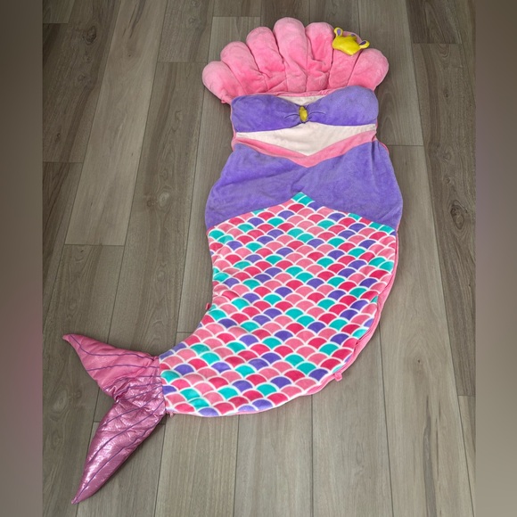 HugFun Costco Kids Girls Sleeping Bag MERMAID Pink Purple 66 x 27.5 in - Picture 1 of 5
